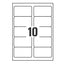 Etichette adesive coprenti BlockOut - in carta - permanenti - 99,1 x 57 mm - 10 et/fg - 25 fogli - bianco - Avery