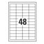Etichette adesive coprenti BlockOut - in carta - permanenti - 45,7 x 21,2 mm - 48 et/fg - 25 fogli - bianco - Avery