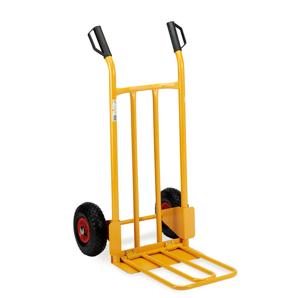 Carrello trasporto grandi volumi Robustus - portata max 300 kg - 56 x 17 x 110 cm - acciaio verniciato - giallo - X-Robust
