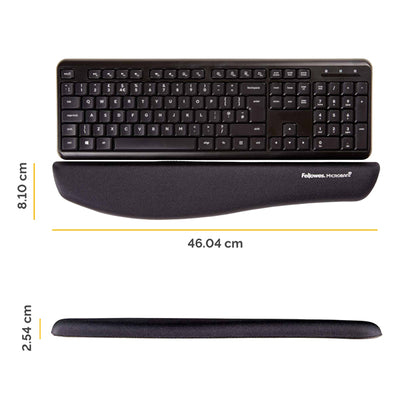 Poggiapolsi da tastiera in FoamFusion Microban PlusTouch - nero - Fellowes
