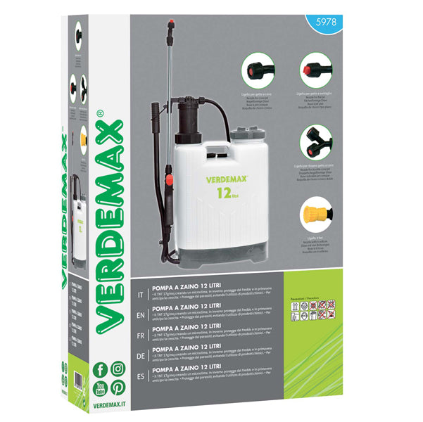 Pompa a zaino meccanica - 12 L - Verdemax