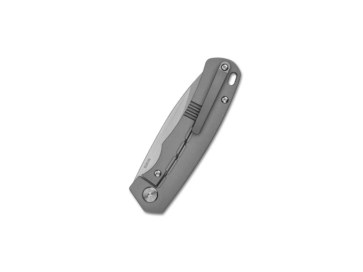 Vista manico titanio QSP Puffin frame lock ceramic bearing