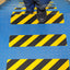 Striscia segnaletica - da terra - 61 x 15 cm - giallo/nero - Djois