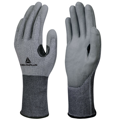 Guanti antitaglio Venicut F03 - maglia Xtrem Cut - palmo in poliuretano - taglia 08 - grigio - Deltaplus