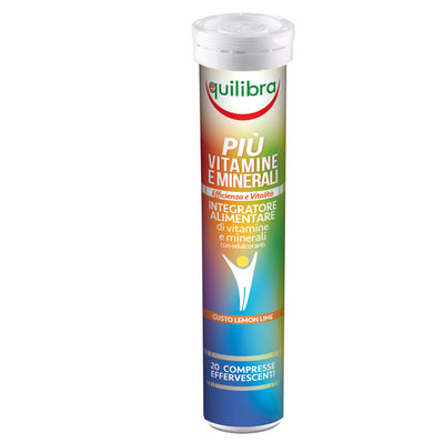 Integratore Più Vitamine & Minerali - gusto lemon lime - 20 compresse (86 gr cad.) - Equilibra