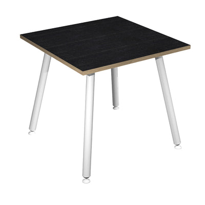 Scrivania Skinny Metal - 80 x 80 x H 74,4 cm - bianco / nero venato