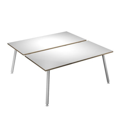 Scrivania Skinny Metal a 2 postazioni contrapp. - 120 x 166 cm - bianco