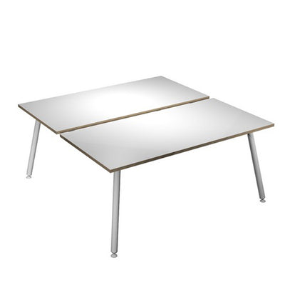 Scrivania Skinny Metal a 2 postazioni contrapp. - 160 x 166 cm - bianco