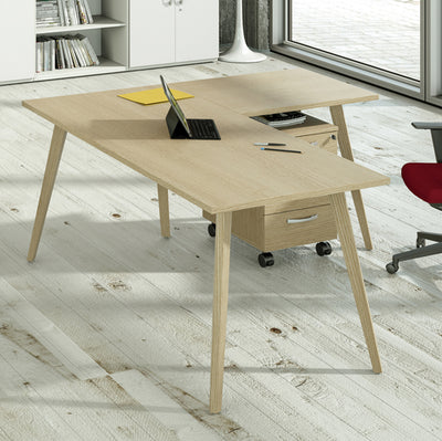 Scrivania Woody - 80 x 80 x H 74,4 cm - rovere