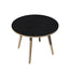 Tavolo riunione tondo Woody - diametro 100 cm - rovere / nero venato