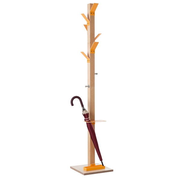 Appendiabiti Easycloth - 6 posti - legno/arancio - Paperflow