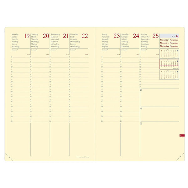 Agenda settimanale Ministro Prestige 2027 - 16 x 24 cm - silk nero - Quo Vadis