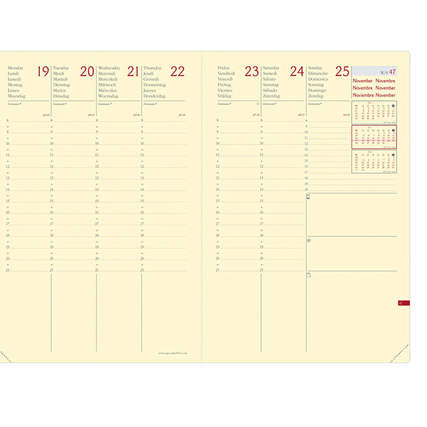Agenda settimanale Ministro Prestige 2027 - 16 x 24 cm - silk nero - Quo Vadis