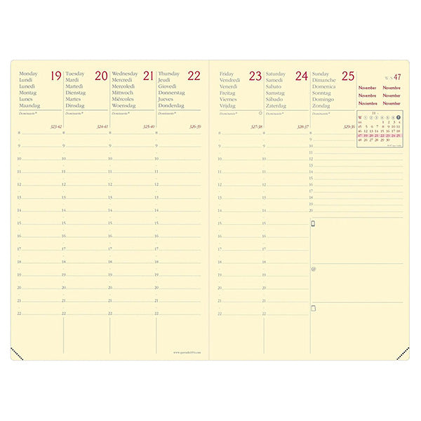 Agenda settimanale Affari Prestige ML 2027 - 10 x 15 cm - silk nero - Quo Vadis