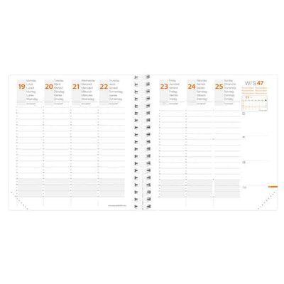 Agenda settimanale Time&Life 2026 - 16 x 16 cm - blu metal - Quo Vadis