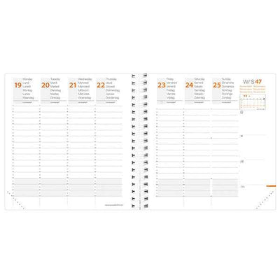 Agenda settimanale Time&Life 2027 - 16 x 16 cm - rame metal - Quo Vadis