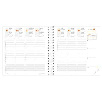 Agenda settimanale Time&Life 2027 - 16 x 16 cm - rosa cangiante - Quo Vadis