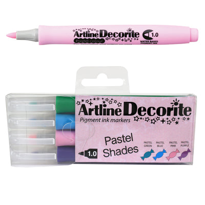 Marcatore Decorite - punta tonda - colori assortiti - Artline - espositore 156 pezzi