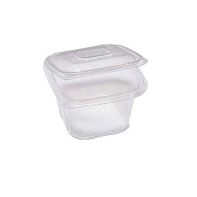 Contenitori in PP - con coperchio incernierato - 12 x 12 x 7,5 cm - Europack - pack 50 pezzi