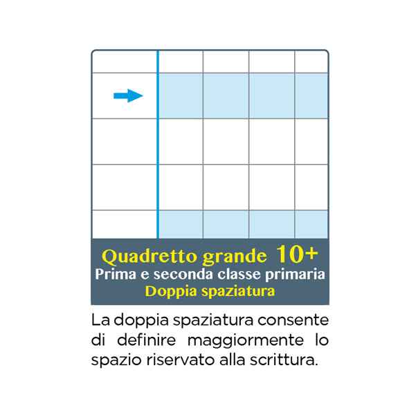 Maxiquaderno Linea Blu One Color - A4 - 10 mm+ - 18 + 1 fogli - 100gr - Blasetti
