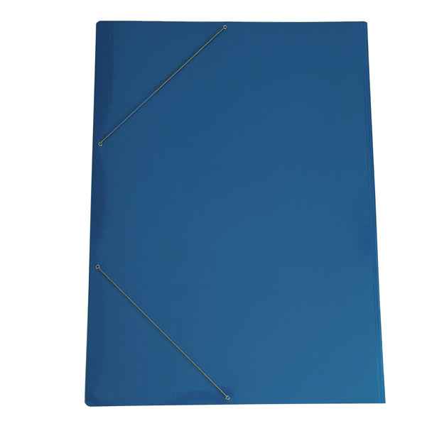 Cartella con elastico angolare - 70 x 100 cm - dorso variabile - cartoncino plastificato - blu - Cartotecnica del Garda