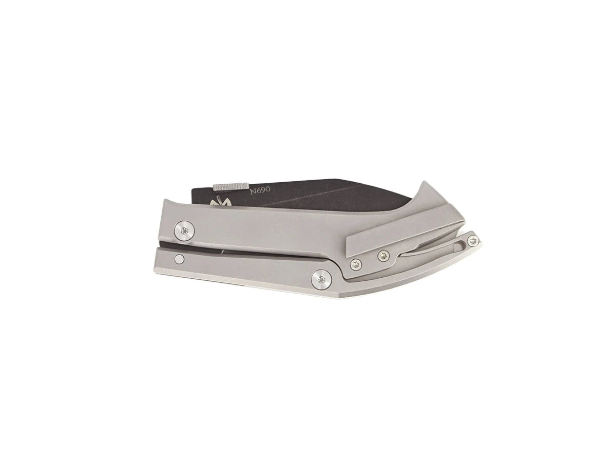 Max Knives TORPEN Warthog MKH02S, dettaglio manico titanio naturale