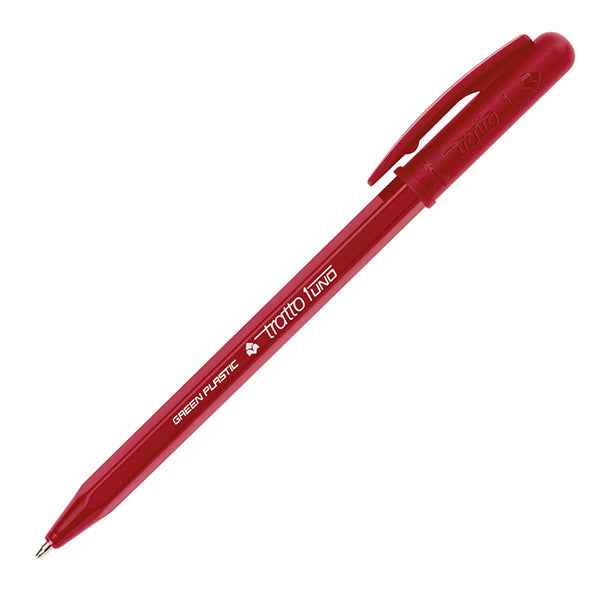 Penna sfera Tratto Uno Green - punta media 1 mm - rosso - Tratto - conf. 50 pezzi