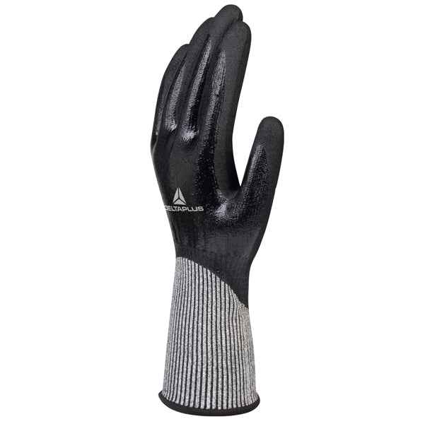 Guanti antitaglio Venicut D04 - maglia deltanocut - palmo in doppio nitrile - taglia 10 - nero - Deltaplus