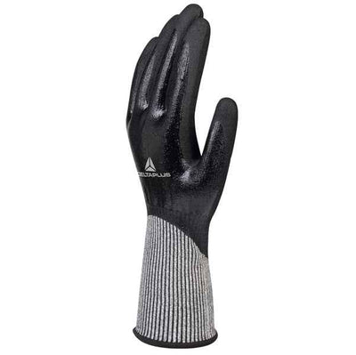Guanti antitaglio Venicut D04 - maglia deltanocut - palmo in doppio nitrile - taglia 10 - nero - Deltaplus