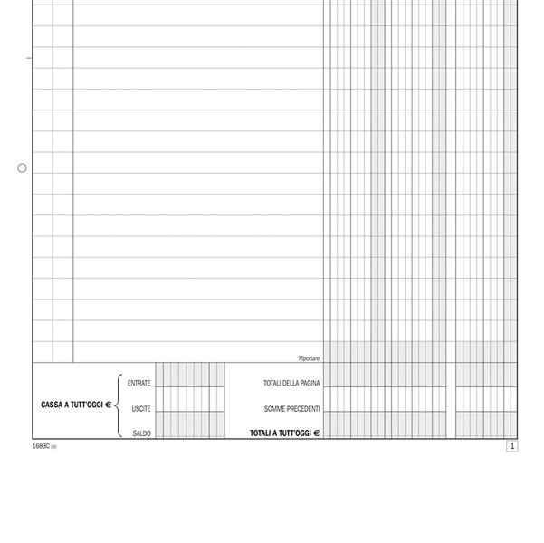 Blocco entrate/uscite extra cassa - 50/2 copie autoricalcante - DU1683C0000 - Data Ufficio