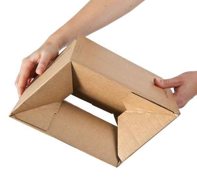 Scatola Pop Up CP 151 - assemblaggio rapido - 21,3 x 15,3 x 10,9 cm - cartone ondulato - avana - ColomPac