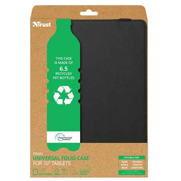 Custodia folio per tablet - Primo - da 10" - nero - Trust