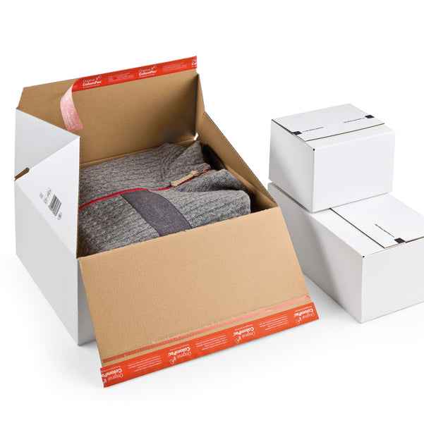 Scatola e-commerce - per spedizioni - 30,6 x 18,6 x 12,7 cm - cartone - bianco - ColomPac