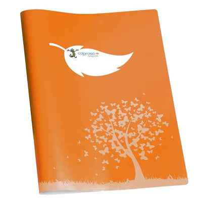 Coprimaxi Green - 21 x 30 cm - carta - 120gr  - c/tasche - arancione - Colorosa