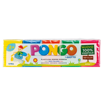 Pasta Pongo - panetto 50 gr - colori assortiti - Giotto - conf.10 pezzi