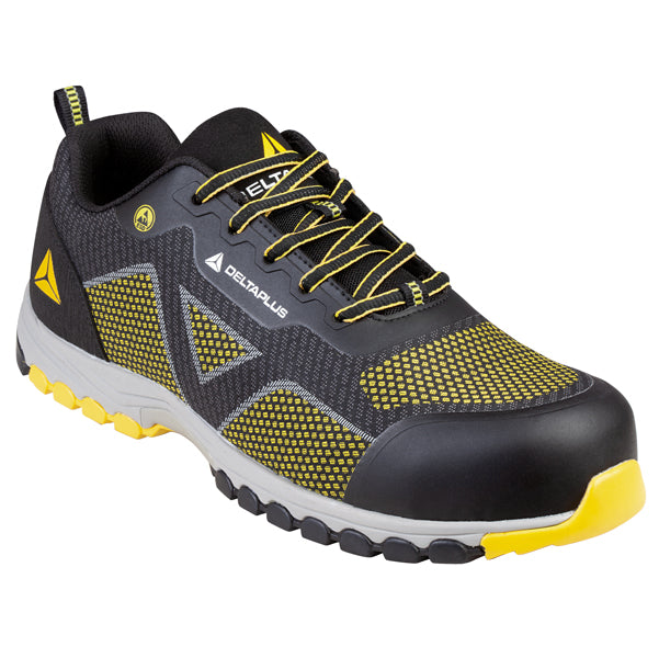 Calzatura di Sicurezza Memphis S1P ESD HRO SRC -  bassa - numero 42 - nero/giallo - Deltaplus