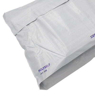Busta Polyself - per corrieri - con soffietto - A3 - 32 x 48 x 10 cm - PE - bianco/grigio - Blasetti  - conf. 100 pezzi