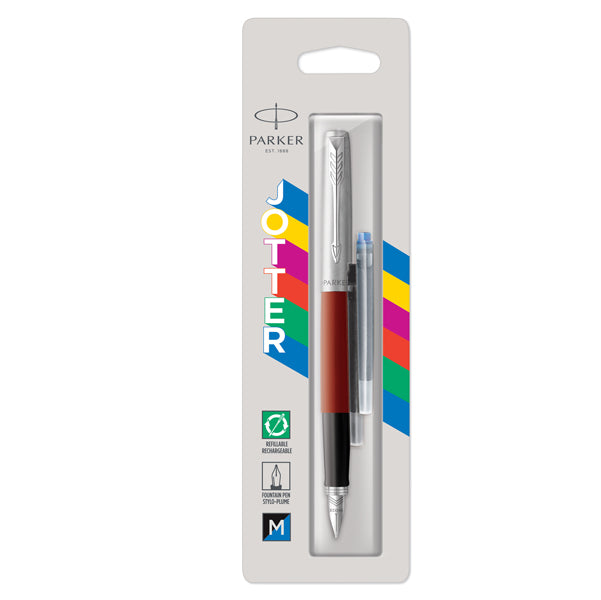 Penna stilografica Jotter Original - punta M - fusto rosso - Parker