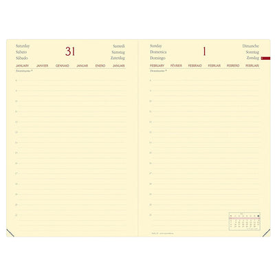 Agenda giornaliera - Daily 21 Prestige 2027 - 13 x 21 cm - copertina Silk - nero - Quo Vadis