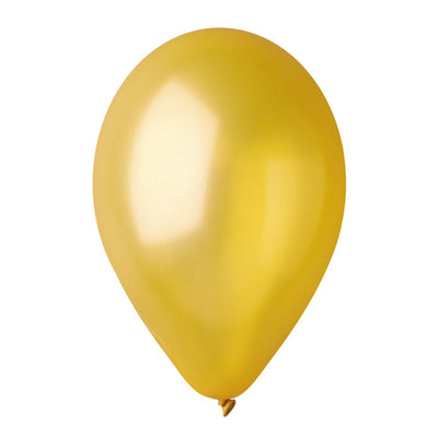 Palloncini in lattice metallizzati - Ø 26 cm - oro - Big Party - conf. 16 pezzi