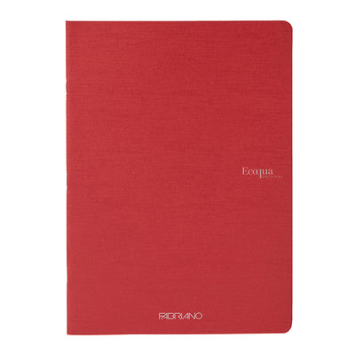 Maxiquaderno Ecoqua original PM - A4  - 1 rigo - 40 fogli - rosso scuro - 90gr - Fabriano