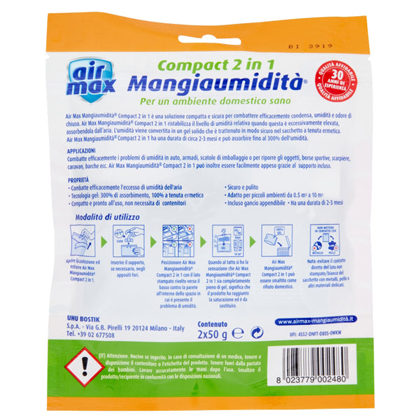 Mangiaumidità appendibile compact 2 in1 - petali di rosa - 50 gr - Air Max