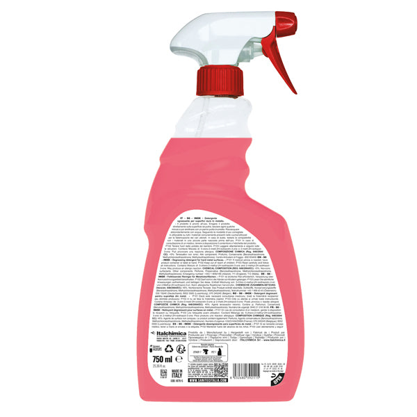 Detergente sgrassante S6 Inox - per superfici - 750 ml - Sanitec