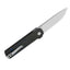 Dettaglio lama 14C28N QSP Lark manico G-10 CF blu flipper