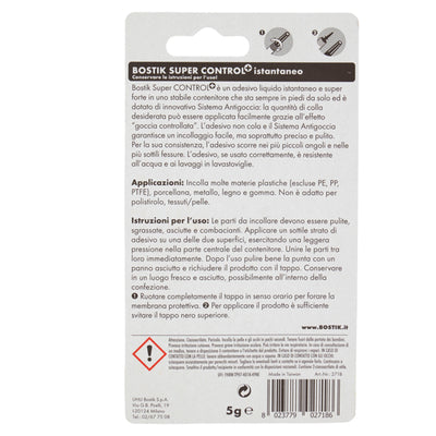 Colla istantanea Super Control - universale - con sistema antigoccia - 5 gr - Bostik