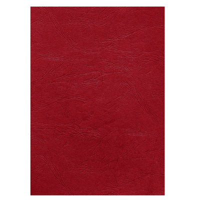 Copertine per rilegatura - A4 - cartoncino groffrato semilpelle - 250 gr - rosso - Fellowes - conf.100 pezzi