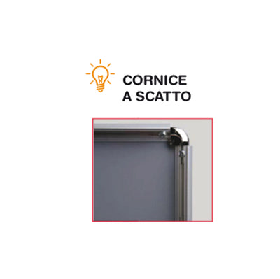 Cornice a scatto ST - autoportante - monofacciale - 70 x 100 cm