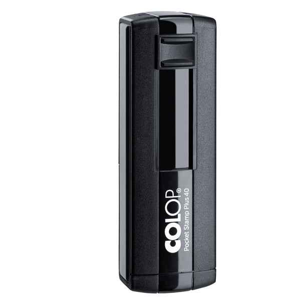 Timbro Pocket Stamp Plus 40 - 23 x 59 mm - 6 righe - autoinchiostrante - nero - Colop