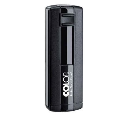 Timbro Pocket Stamp Plus 40 - 23 x 59 mm - 6 righe - autoinchiostrante - nero - Colop