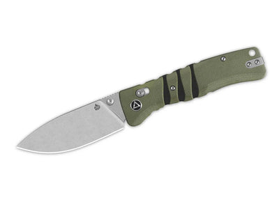 Coltello EDC QSP Ripley G-10 14C28N stonewash verde/nero QS160-C1